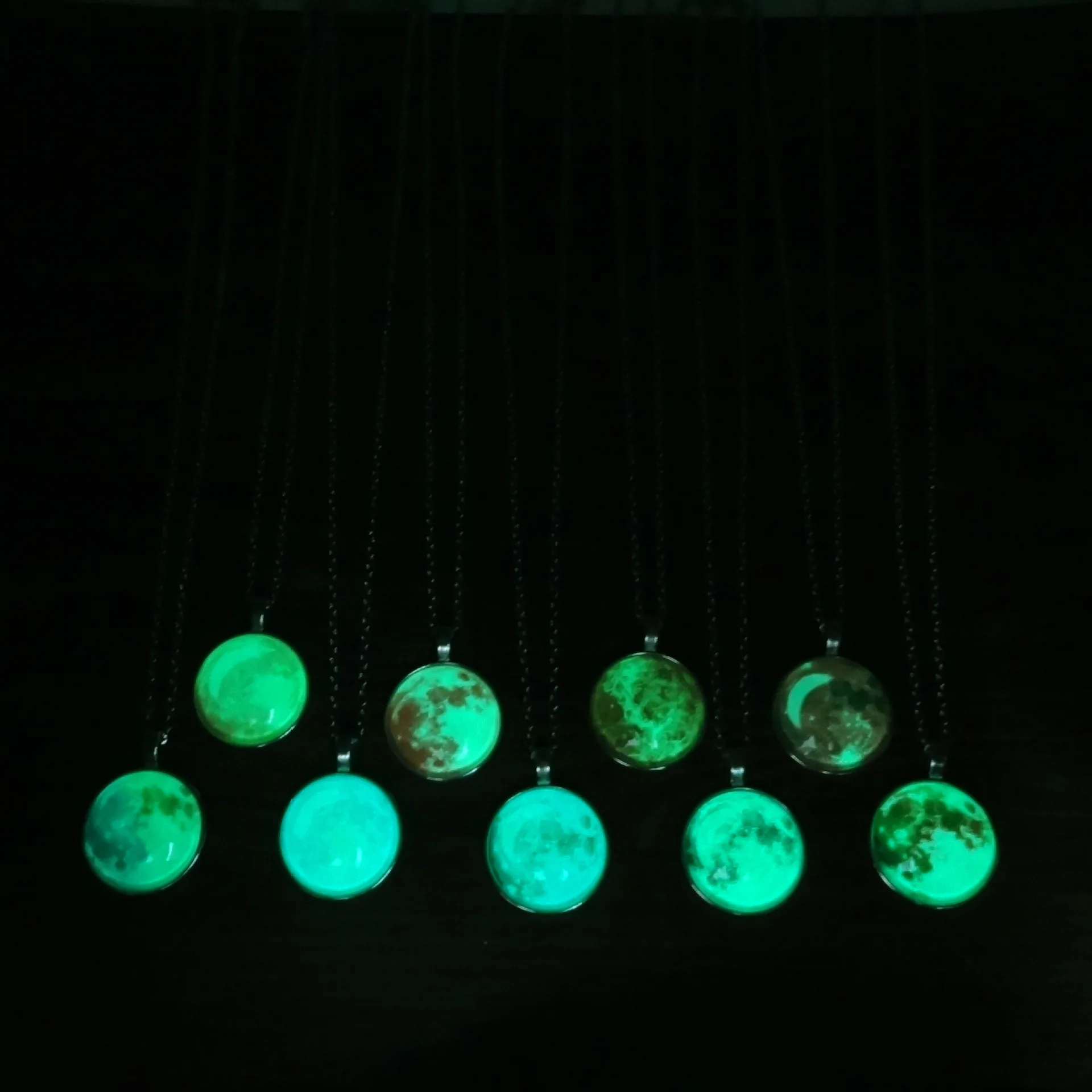 1 шт. Луна Небо светящаяся подвеска на шею оргстекло выпуклый сплав освещает