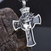 new hot style alloy jesus cross menswomen christian pendant crucifixion retro fashion pure tin religious jewelry