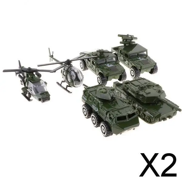 

2x6 штук 1:87 литый под давлением автомобиль Tank игрушка, игрушечный набор для детского подарка