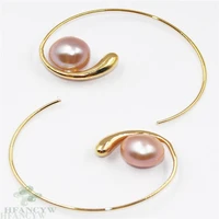 11 12mm pink baroque pearl earrings 18k hook luxury aaa women accessories aurora natural cultured