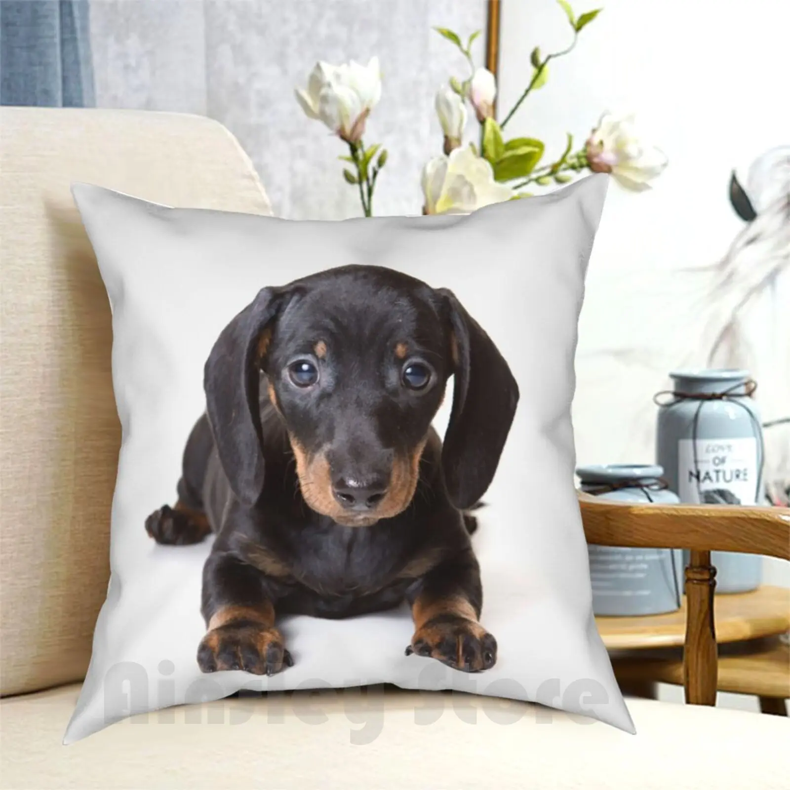 

Очаровательная Милая подушка для щенка такса чехол с принтом для дома мягкая подушка для собаки щенка Милая забавная Очаровательная игрива...