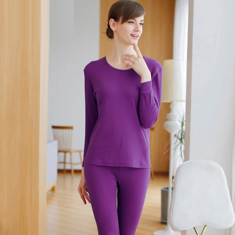 Женский зимний теплый длинный костюм тонкий хлопковый свитер Средний Воротник