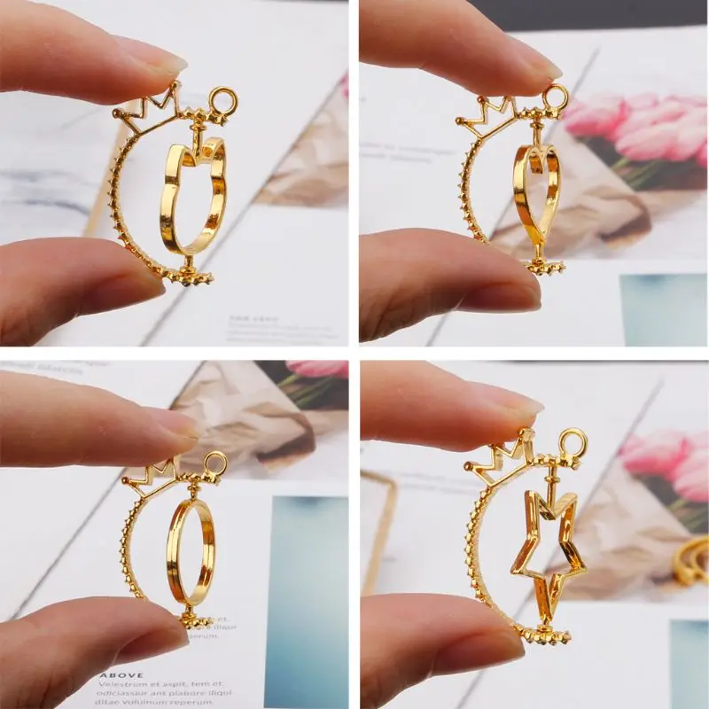 Rotating Flame UV Resin DIY Keychain Pendant Open Bezel Setting Jewelry Making AXYD | Украшения и аксессуары