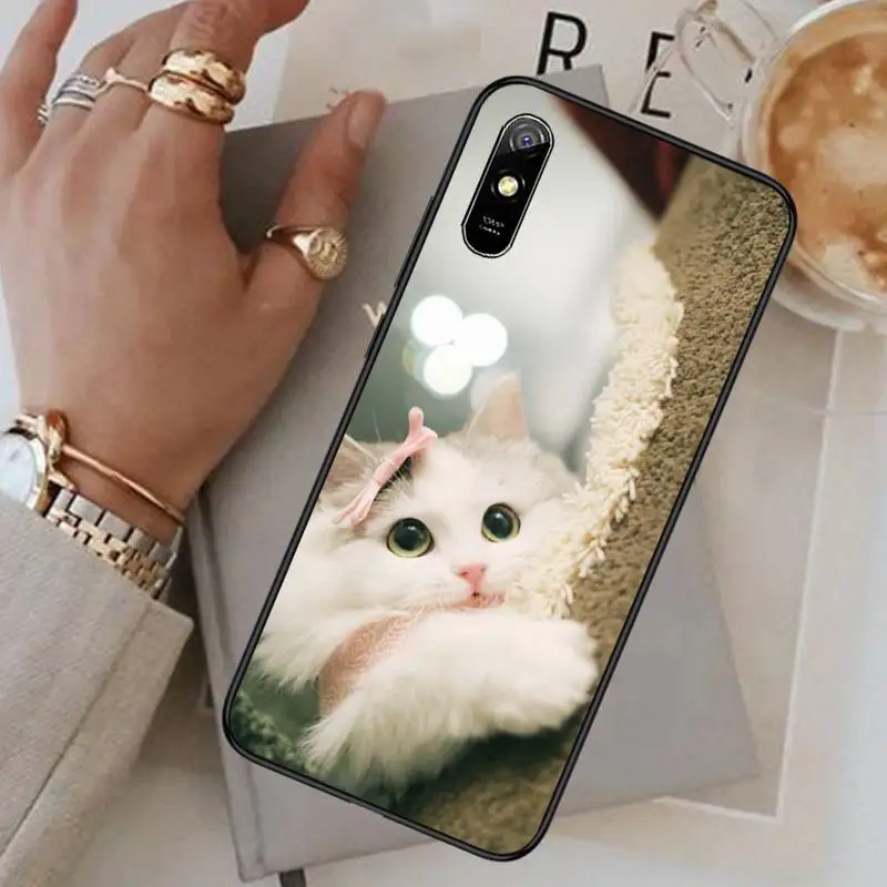 

cute cat beautiful Phone Case For Xiaomi Redmi note 4 4X 8T 9 9s 10 K20 K30 cc9 9t pro lite max
