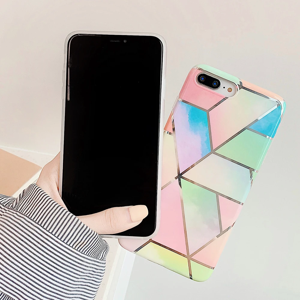 Чехол для телефона SUYACS Fantasy Dream marble для iPhone 11 Pro Max 7 8 Plus X XR XS Max 6 6S гальванический геометрический мягкий чехол-накладка