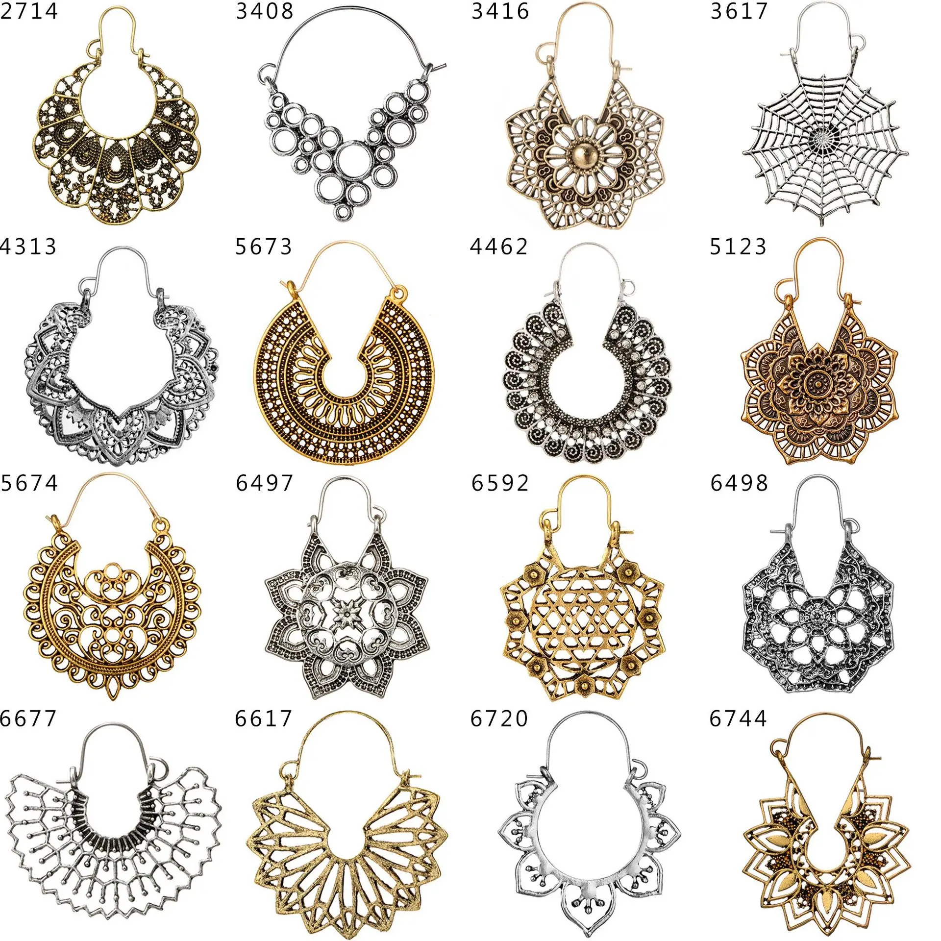 

Fashionable Simple Spider Web Semicircle Pattern Ladies Earrings C-word Engraved Drop Fan Earrings Wedding Party Jewelry