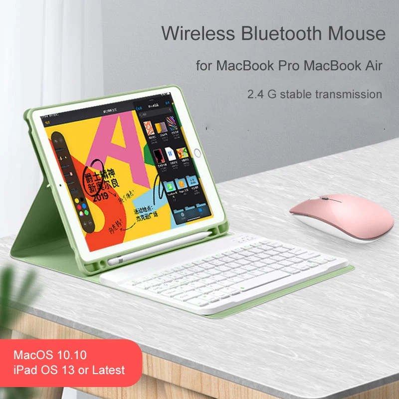 Wirless Rechargeable Bluetooth5.1 Mouse for Mac Laptop Wireless Bluetooth Colorful LED MacBook Pro Air Windows Android | Компьютеры и