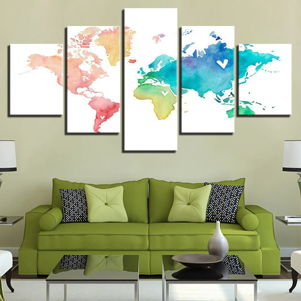 Абстрактная картина HD холст для гостиной настенный художественный постер 5 шт.