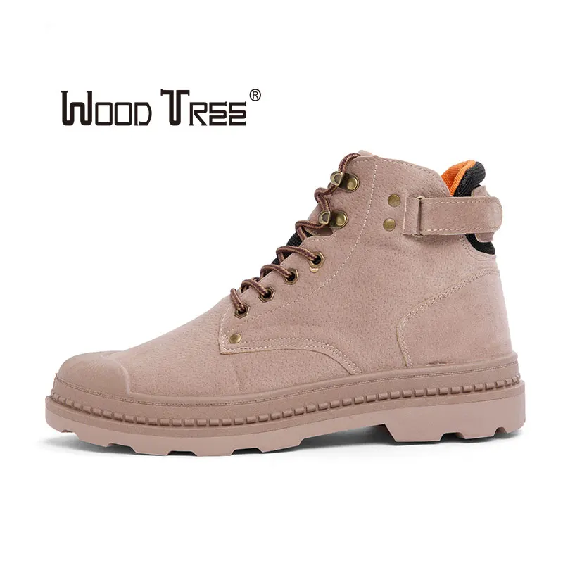 Деревянные военные ботинки для путешествий походная обувь из натуральной кожи