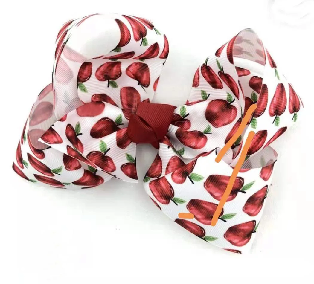 Новинка 7 дюймов банты для волос арбуз авокадо кактус бант заколка девочек