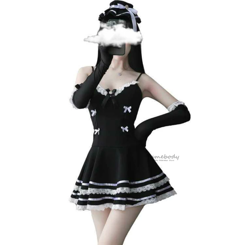 

Anime Sexy Lingerie Maid Cosplay Game Uniform Cute Princess Nightdress Temptation Sexy Demon Halloween Costumes with Gloves