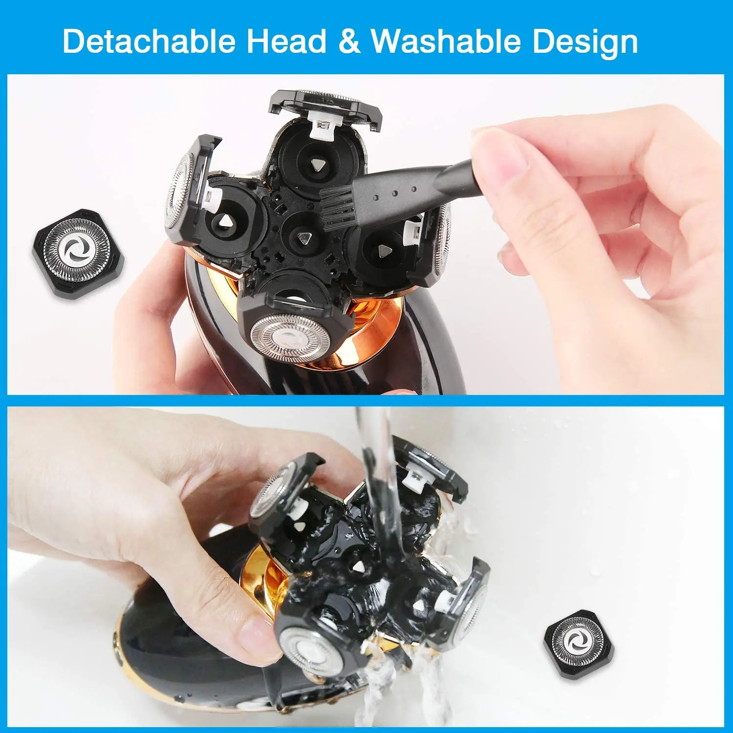 

Electric Shaver Washable Rechargeable Electric Razor Shaving Machine for Men Beard Trimmer Wet-Dry Dual Use Five in One