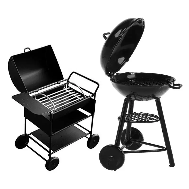 

1:12 Scale Barbecue Grill Dollhouse Miniature Ornaments BBQ Tool Mini Furniture R2JF