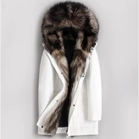 mens winter jacket natural rabbit fur liner parka men wolf fur collar coat luxury warm jackets plus size winterjas heren my1643