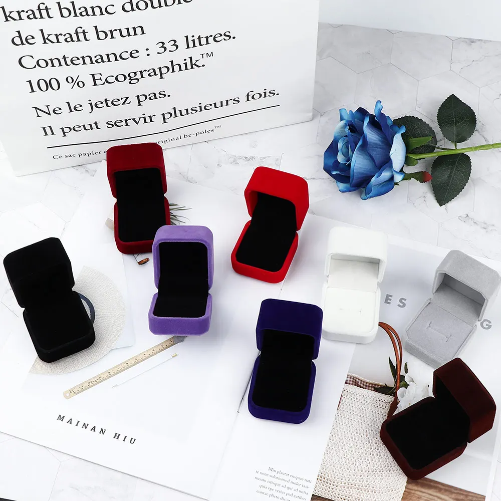 Новинка 2020 Высококачественная бархатная коробка для колец чехол обручального