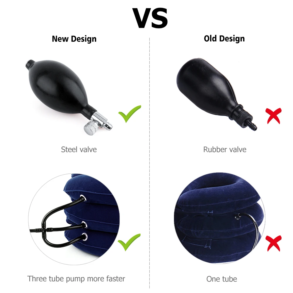 Надувной шейный массажер мягкое устройство поддержки головная боль спина плечо