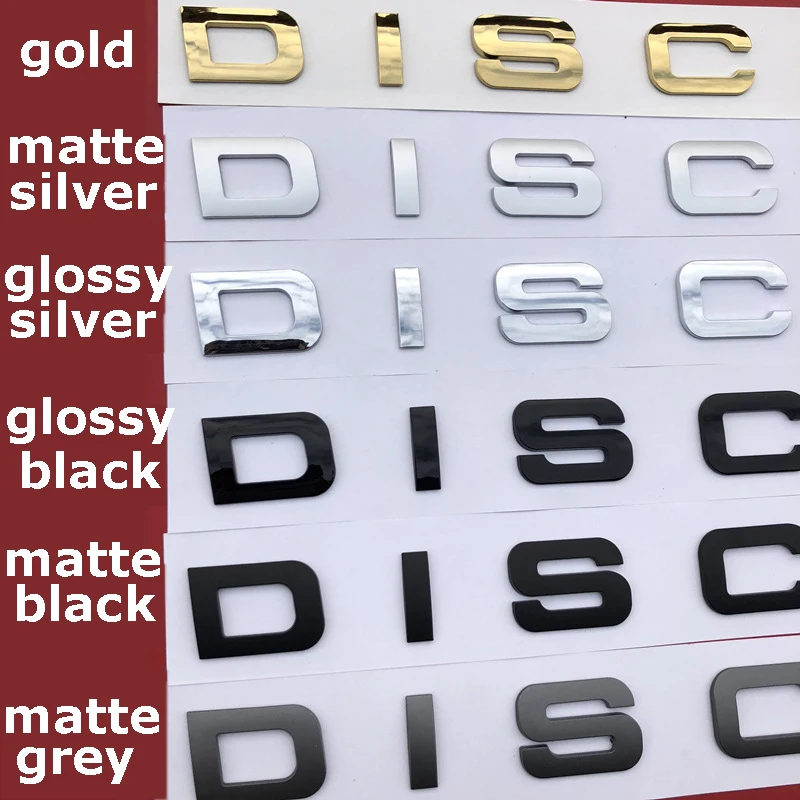 

DIY Letters Emblem Badge Car Styling Hood and Trunk Stickers for DISCOVERY Sport SUV Star Shine Glossy Black Matte Grey Silver