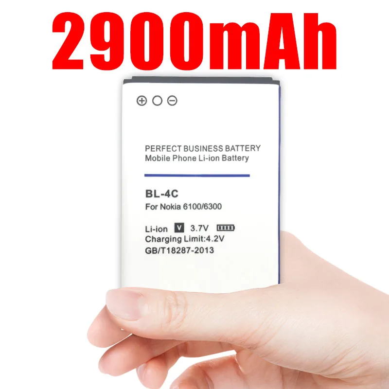 Запасная аккумуляторная батарея BL4C 2900 мАч для сотового телефона Nokia 6100 6125 6136 6170 6300