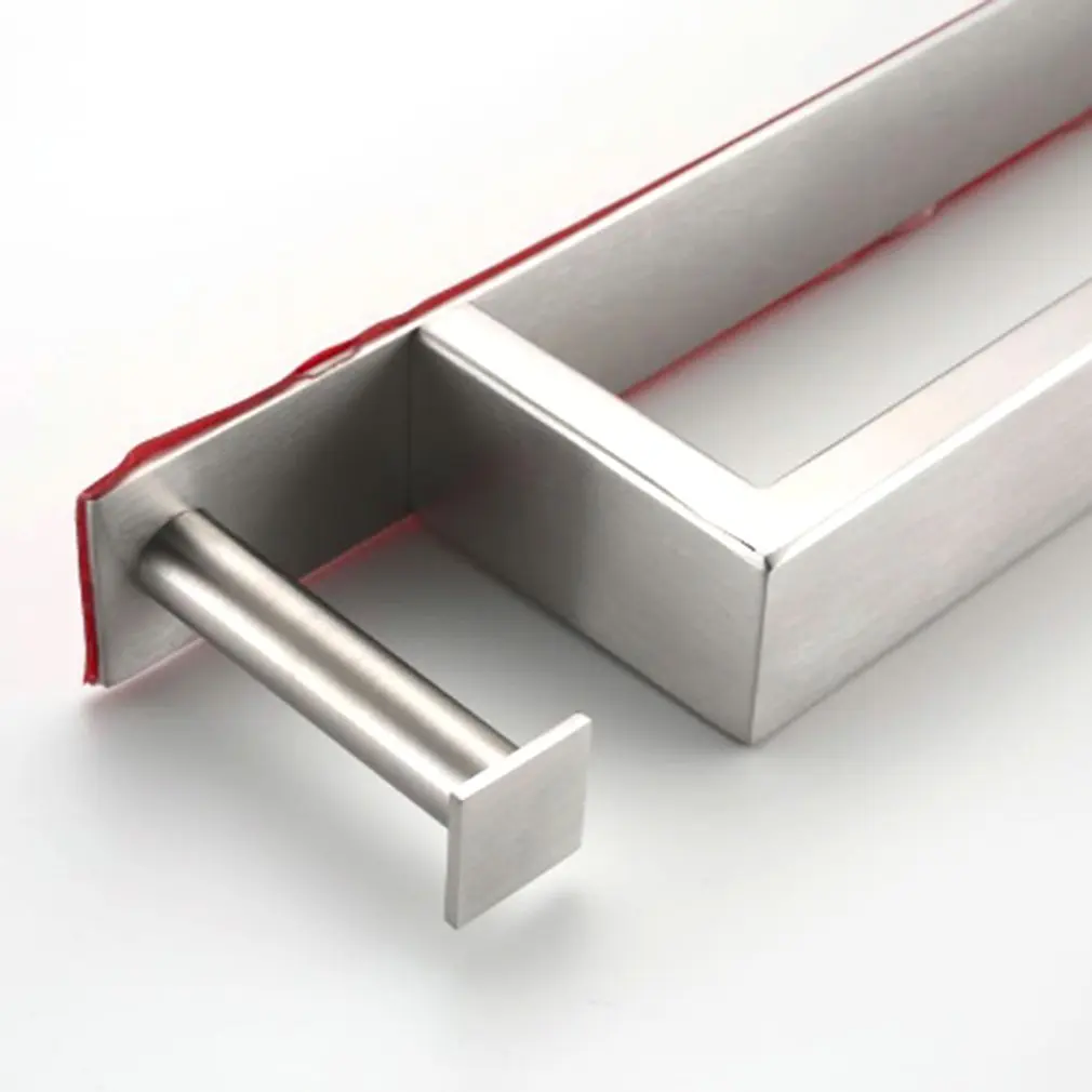 

Stainless Steel Punch-free Bar Towel Rack With Hook Bath Towel Wall-mounted Storage Shoe Stand Door Drain Towel Rack