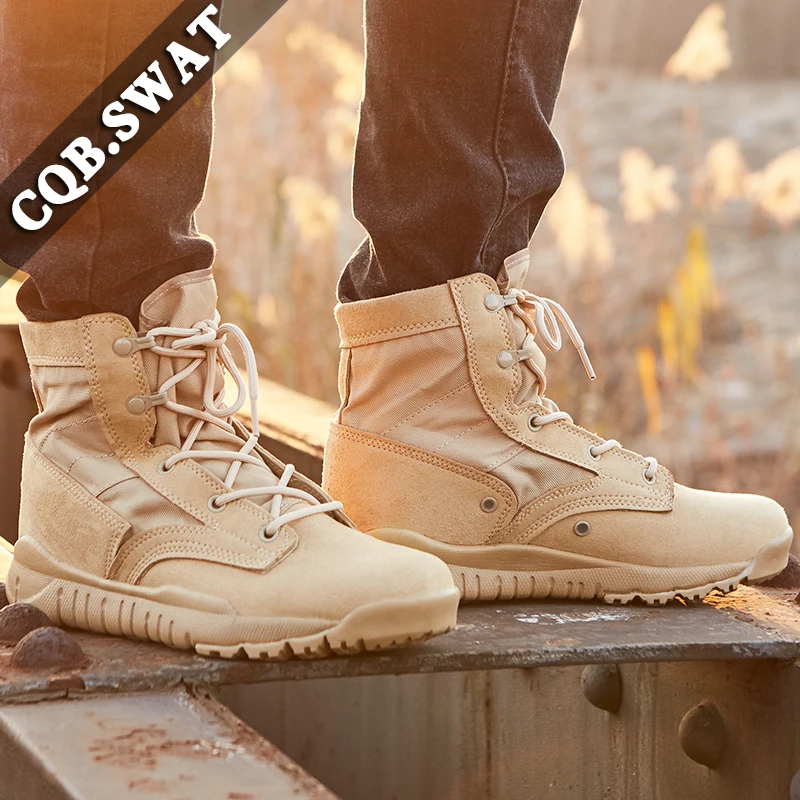 6 дюймов летние мужские военные кожаные тактические ботинки из коровьей замши