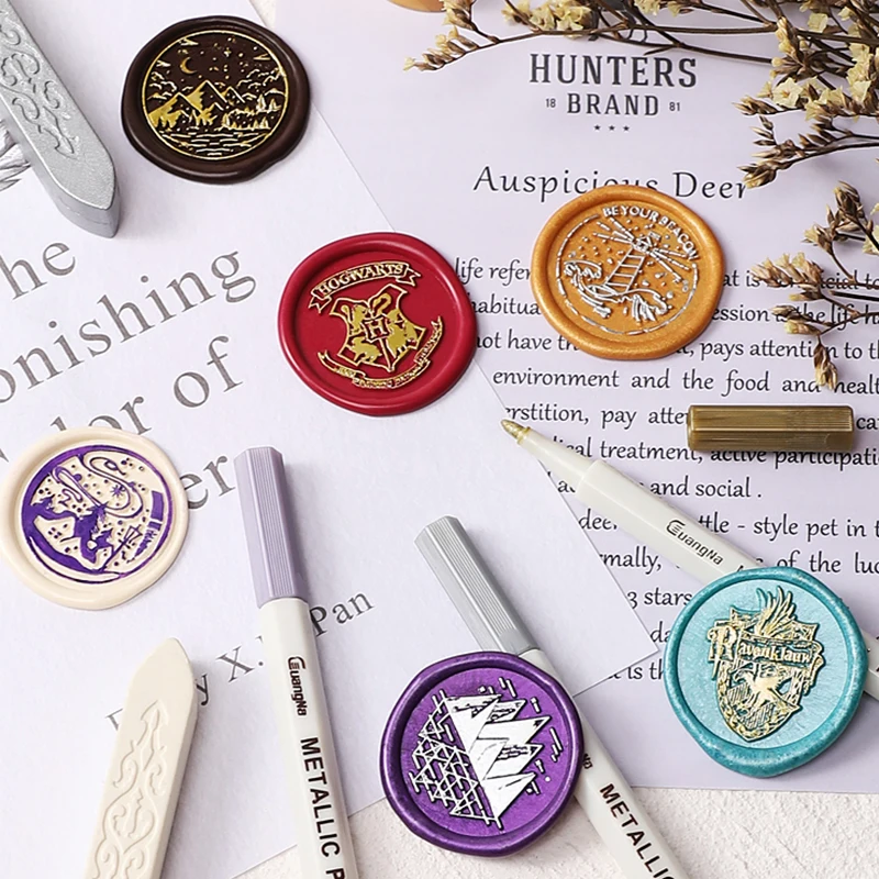 5 шт. восковая печать в стиле ретро штамп приглашения конверт запечатывающая