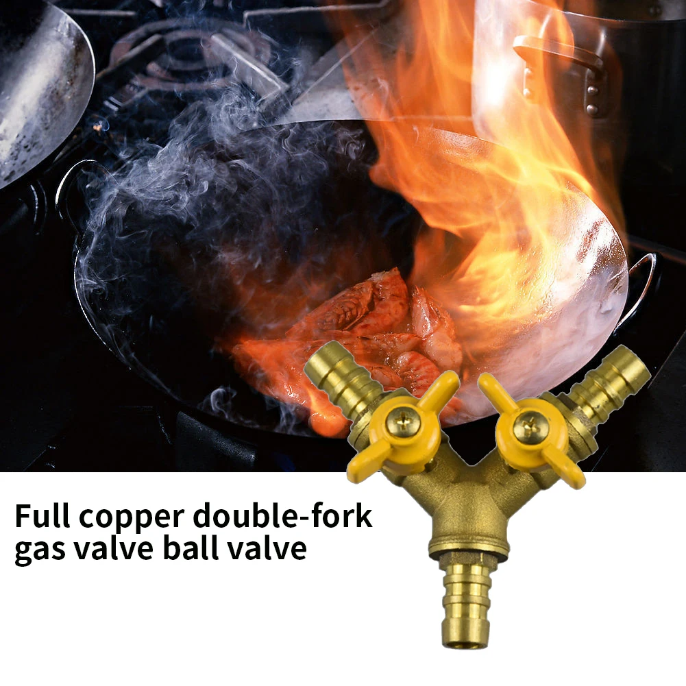 

Fitting Automotive Connector Shut Off Hose Barb Adapter Irrigation Ball Clamp Y Shaped Fuel Gas Large Flow Brass 3 Way
