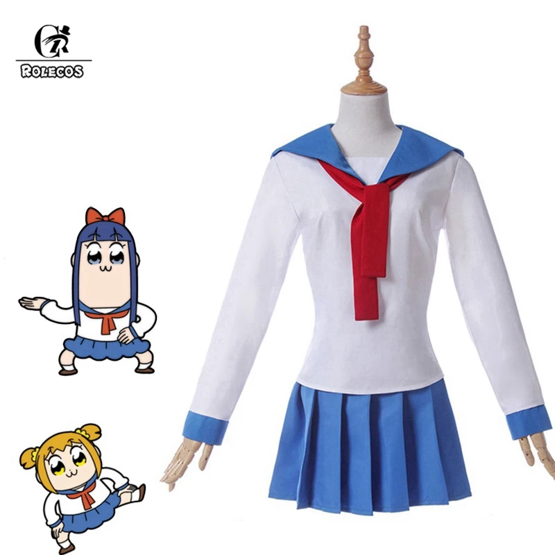ROLECOS Poputepipikku костюмы для косплея Popuko Косплей Pipimi Костюм Аниме ПОП команда Epic