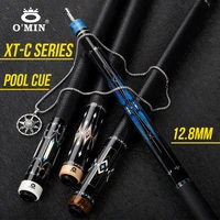 omin xf c billiard pool cue 12 8mmcanadian maple shaft radial joint play cue leather grip adjustable weight billiards stick kit
