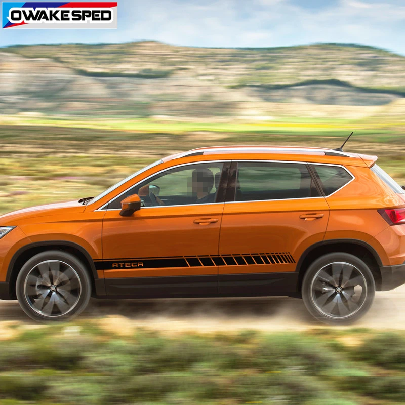 Для сиденья ATECA FR X-Perience гоночные полосы Стильные наклейки на дверь и юбку
