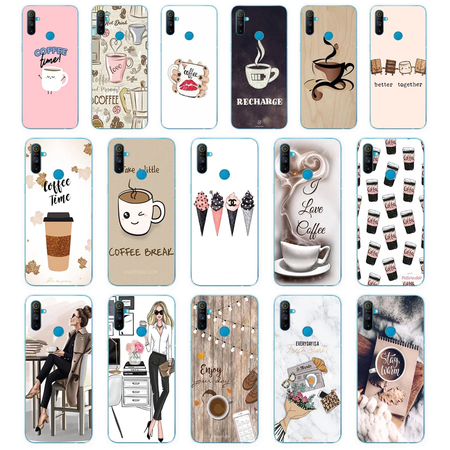91AA Кофе девушке подарок чехол для телефона из мягкого силикона ТПУ с рисунком крышка чехол для телефона для OPPO A1K A5S A7 AX7 A5 A9 2020 Realme C3 чехол
