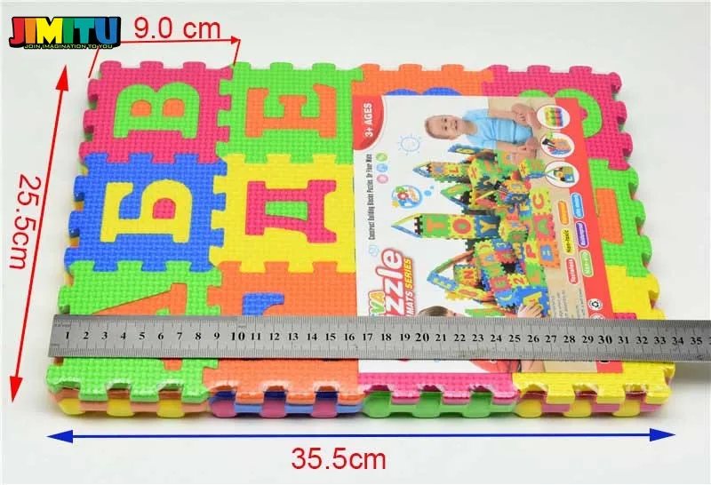 36 шт. 9 см * эва пенопласт Игрушки русского алфавита дети малыш игра головоломка