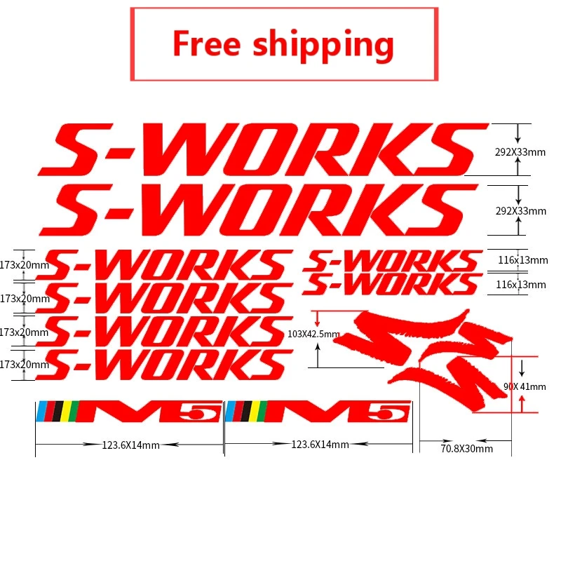 Наклейки на раму велосипеда S works углеродная велосипедная наклейка бесплатная
