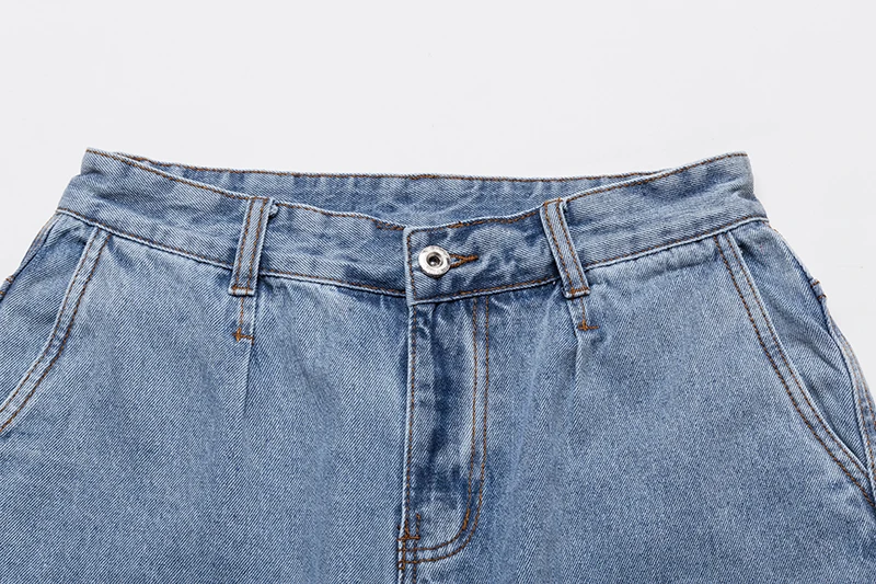 Уличные джинсовые шорты в японском ретро стиле мужские и женские свободные брюки