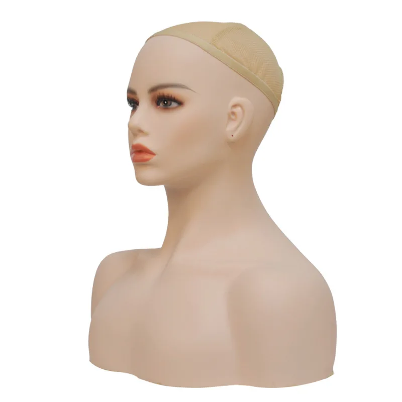 Реалистичный манекен женщина головы дисплей шляпа парик очки Алмазное ожерелье