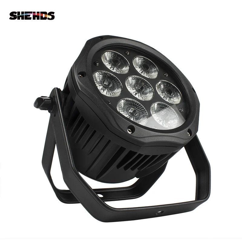 للبيع 4 قطعة 7x18W Led للماء الاسمية ضوء مع رحلة حالة RGBWA UV 6in1 في الهواء الطلق IP65 غسل الجدار Uplighting 7X12W 4in1 DJ المرحلة الحدث
