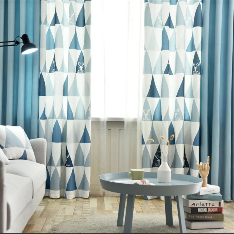 Шторы на окна в нордическом стиле готовые эргономичные для гостиной