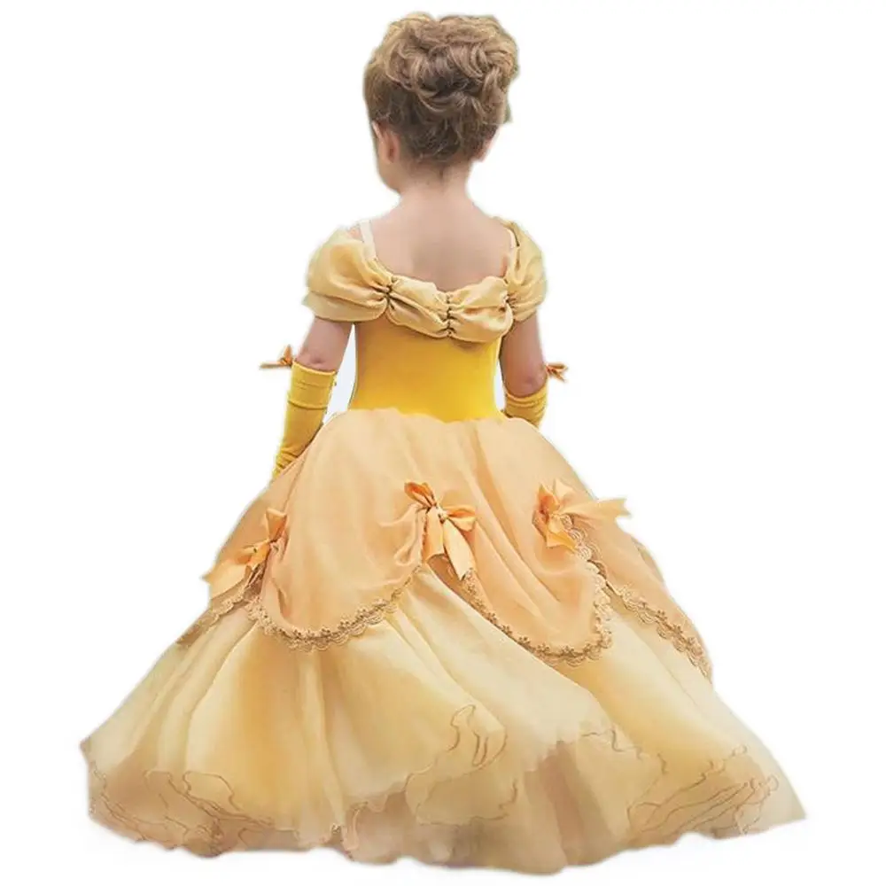 

2021 Girl Costume Beauty And Beast Princess Dress Easter Kids Dresses For Girls Carnival Cosplay Costumes For Kids Vestidos