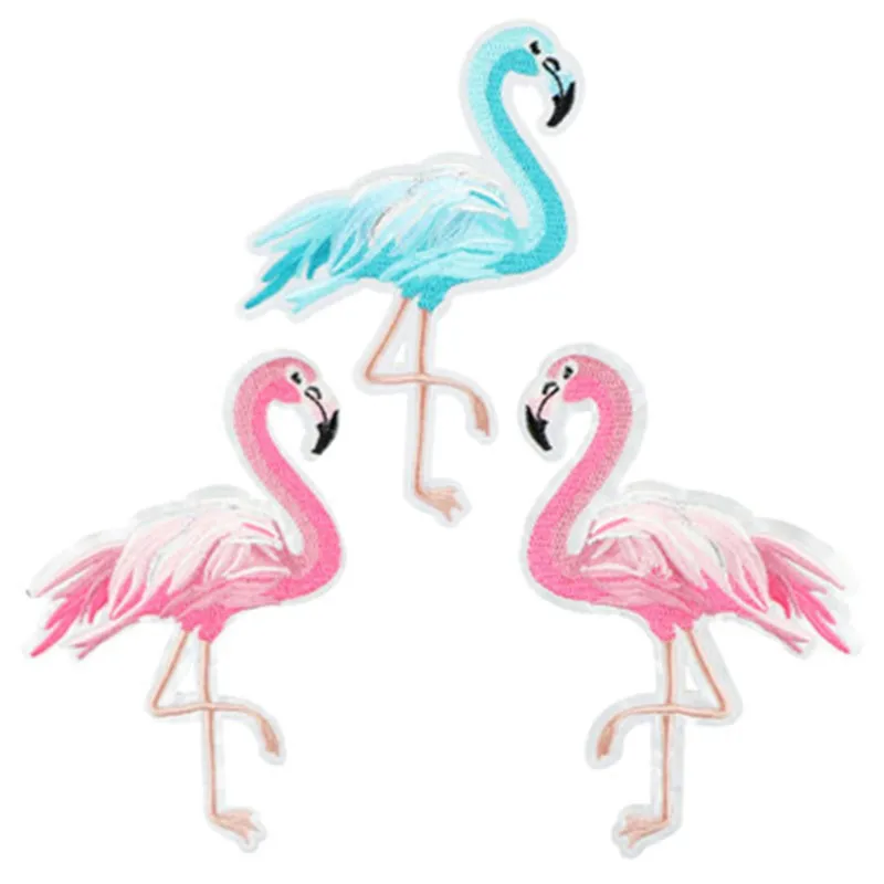 1 шт. Фламинго вышивка ткань одежда аксессуары кружева небольшой свежий значок Diy