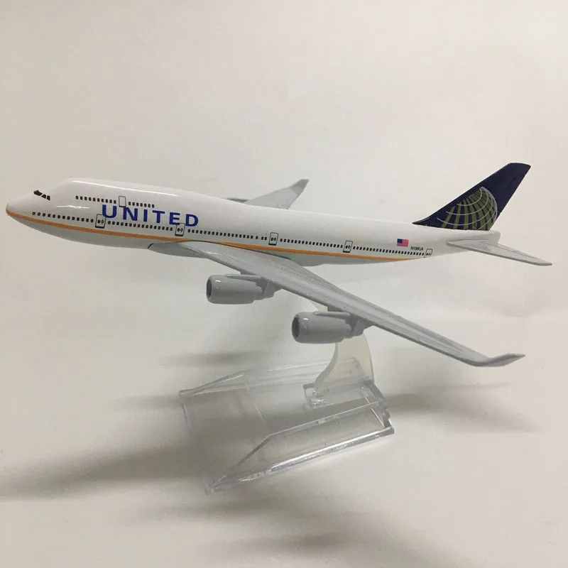 JASON TUTU 16 см Юнайтед Боинг B747 400 Модель самолета аэроплана самолет литьевая модель