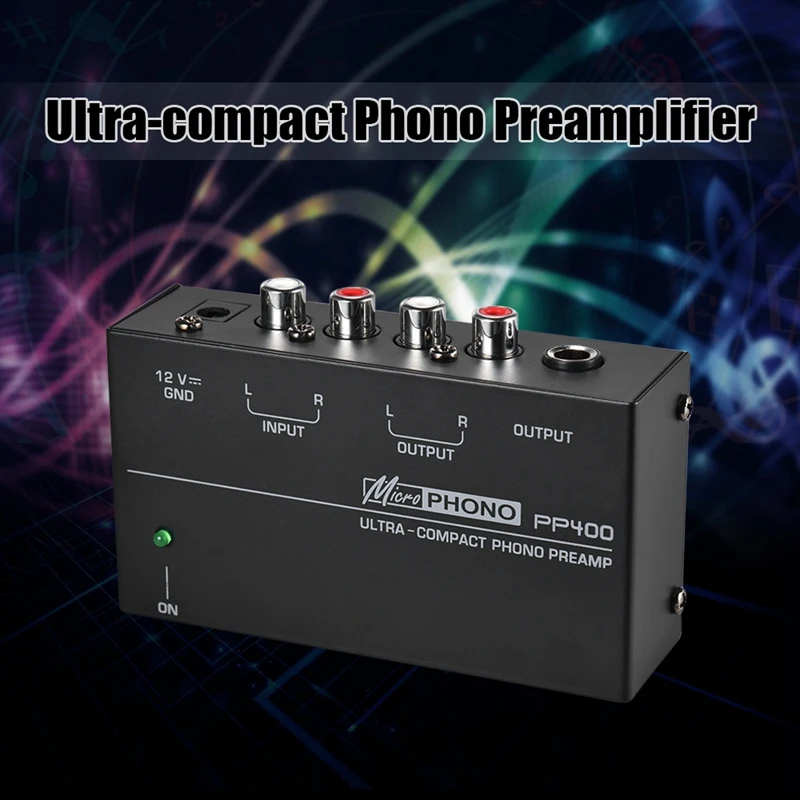Сверхкомпактный преусилитель Phono с Rca 1/4 дюйма Trs интерфейсы Preamplificador Preamp Us