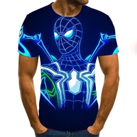 marvel the avengers 2021 new summer spiderman printed mens short sleeve 3d printed t shirt casual breathable hip hop t shirts