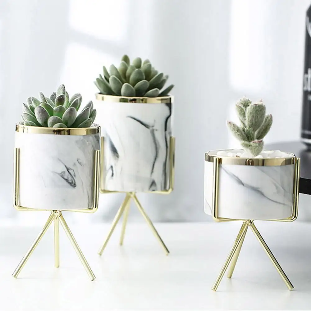 Металлическая подставка для цветочного горшка керамический держатель домашнего