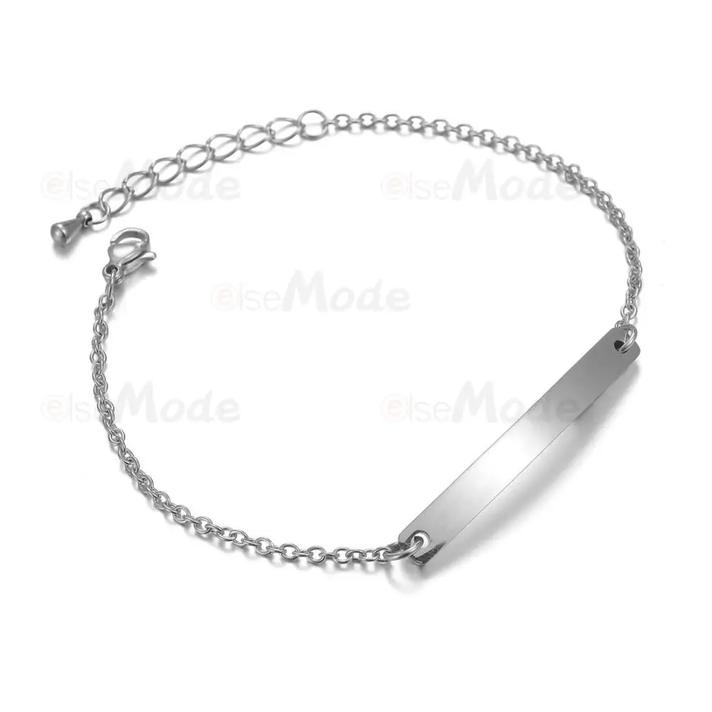 Браслет ELSEMODE из нержавеющей стали с гравировкой имени и датой регулируемая