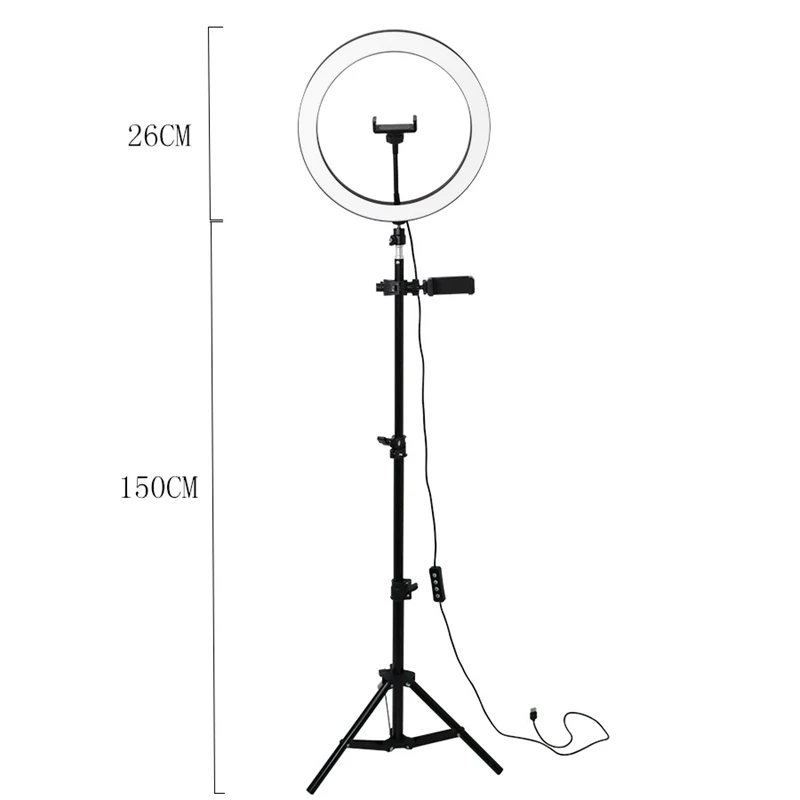 

RISE-10 Inch LED Ring Light with Tripod Stand Kit for Camera Phone Selfie Video Live Stream