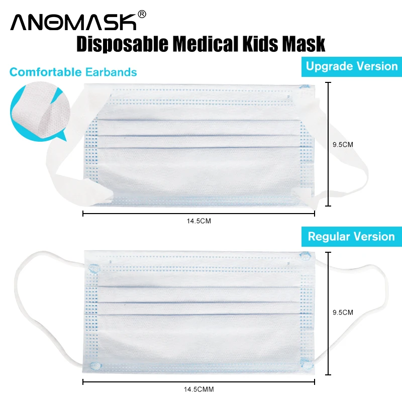 

400pcs Very comfortable 3 layer Disposable Elastic Mouth Soft Breathable Anti Virus Flu Hygiene Cartoon Child Kids Face Mask