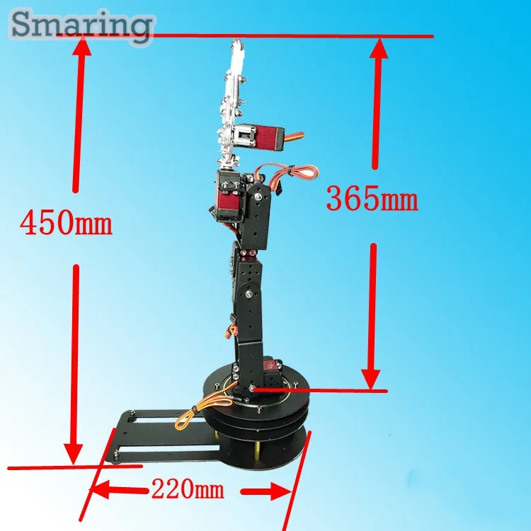 6DOF 4 цвета Multiangle Механическая Роботизированная рука зажим из нержавеющей стали коготь с сервоприводом