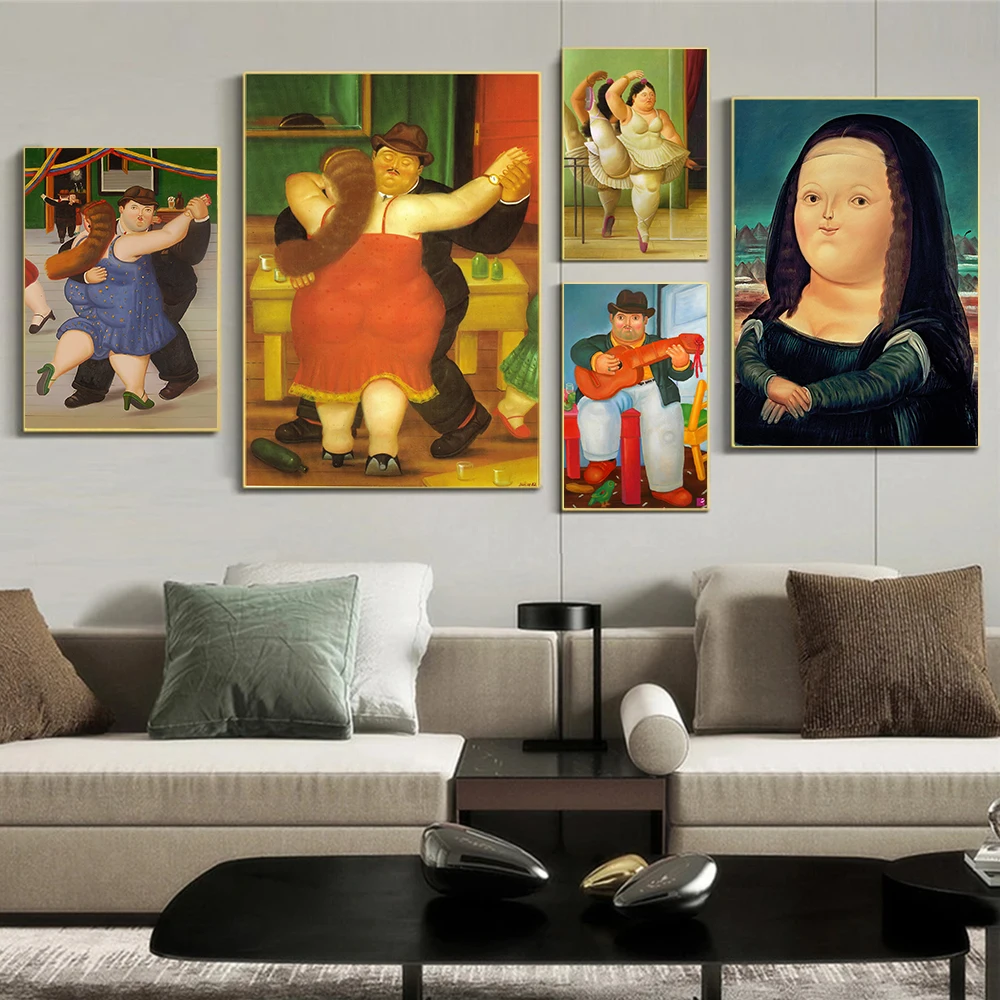 

Забавные художественные плакаты и принты для влюбленных пар Фернандо Ботеро Ретро картины на холсте для дома гостиной