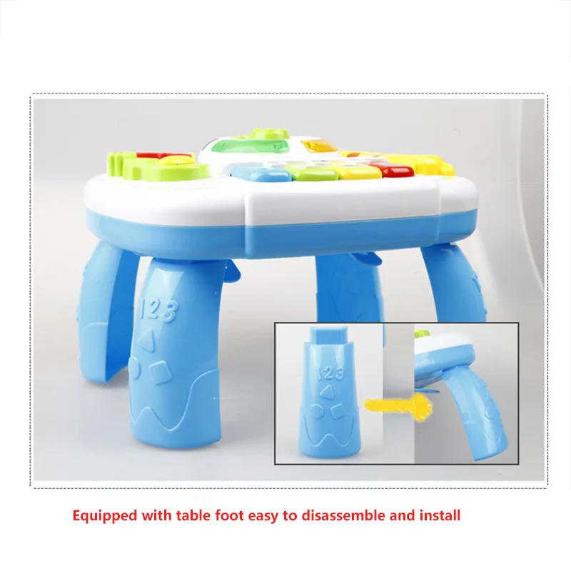 

Baby Toys Baby Musical Game Table Toys Puzzle Cartoon Early Learning Desk Multifunctional Learning Table Toy Children Xmas Gift