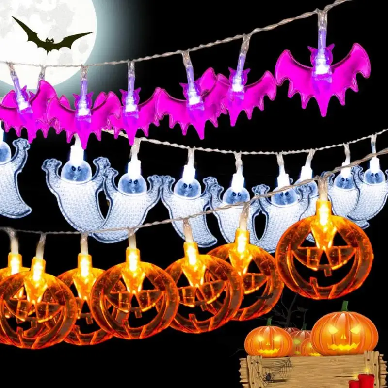 

Halloween Pumpkin LED String Lights Lantern House Party Garland Light Decoration Merry Christmas Tree Santa Claus Drop Ornament