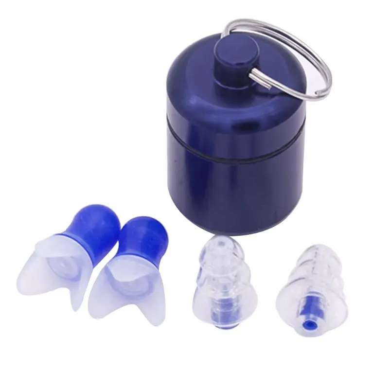 

1Set Soft Silicone Reusable Earplugs Noise Cancelling Ear Plugs Aluminum Box
